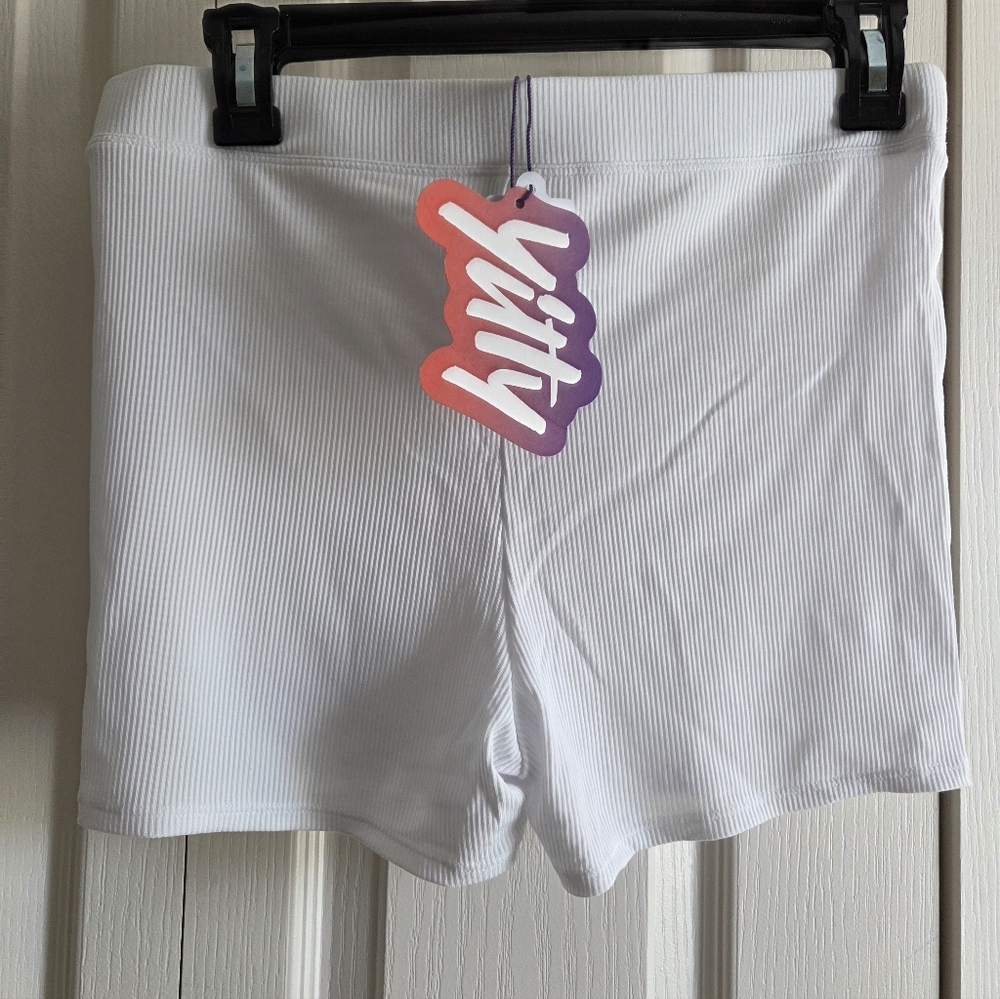 Yitty White Ribbed Shorts - Picture 3 of 8